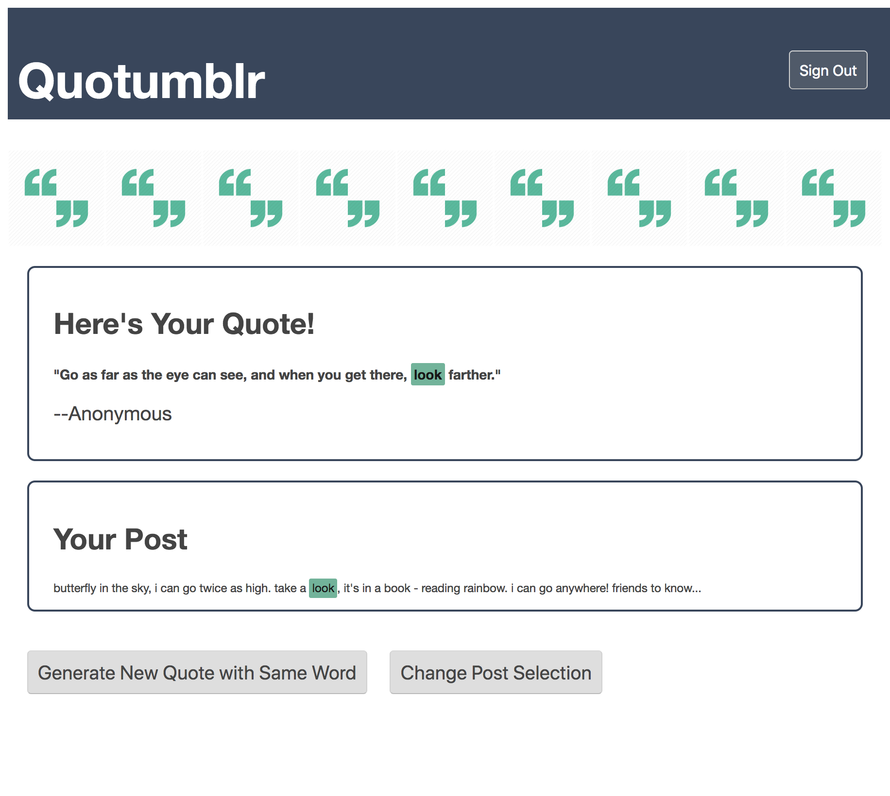 quote tumbler screenshot